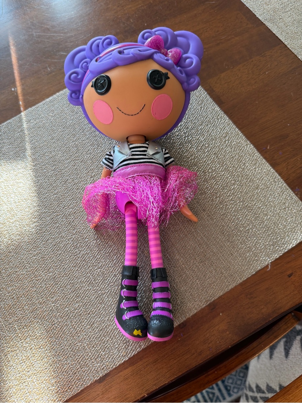 Lalaloopsy Storm E. Sky 13" rocker musician doll with signature purple hair
